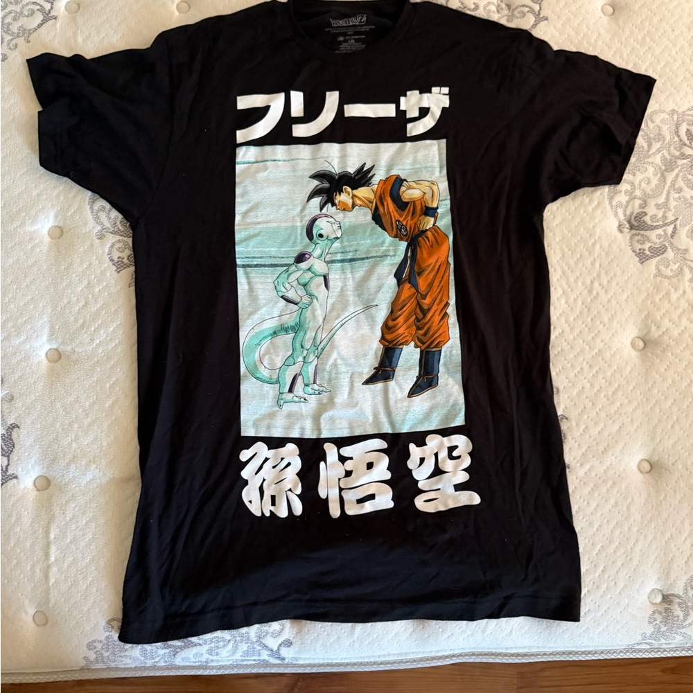 Black and White Anime Graphic Short Sleeve Tee
